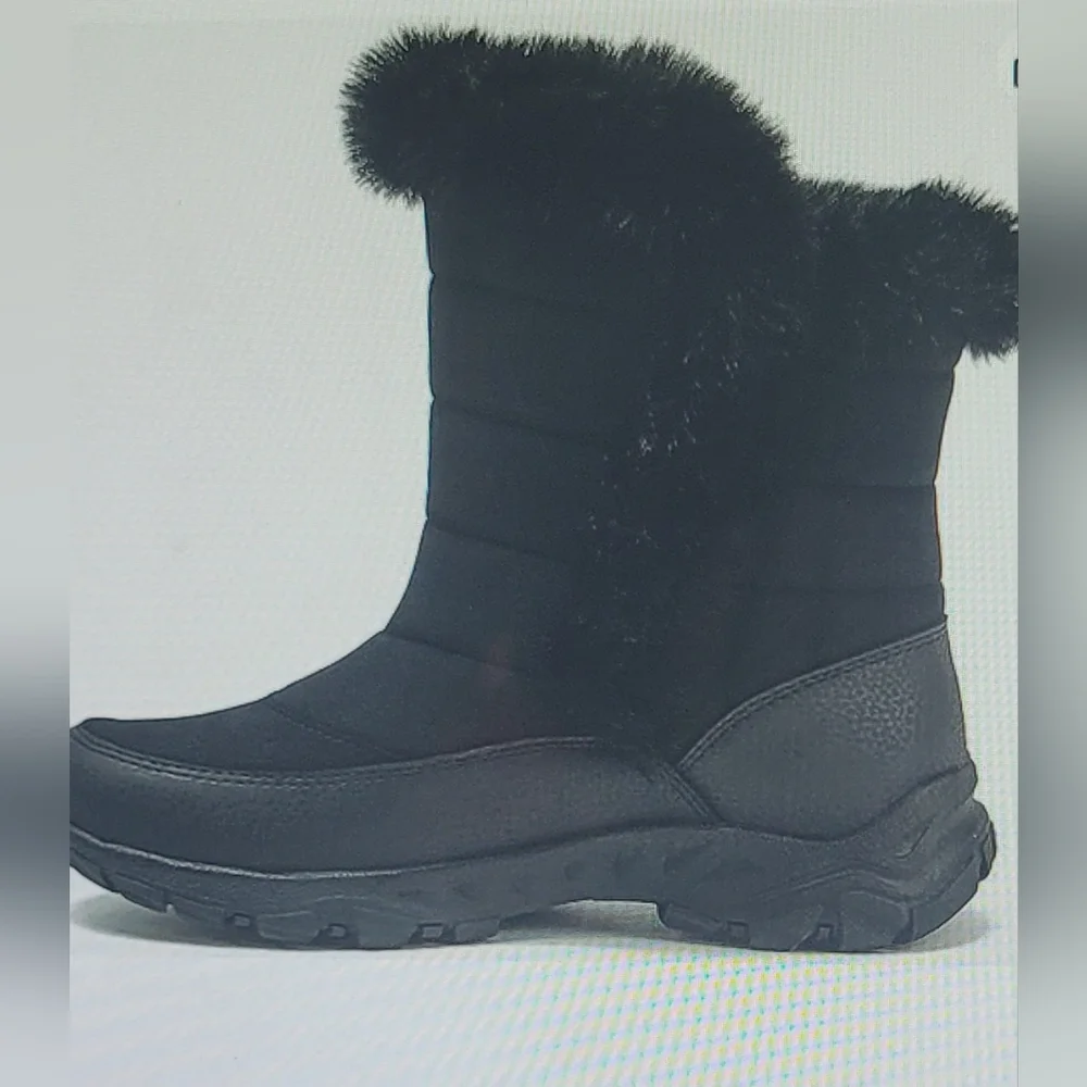 NWT LANDS END EXPEDITION FAUX FUR WATERPROOF PUFFER SNOW BOOTS